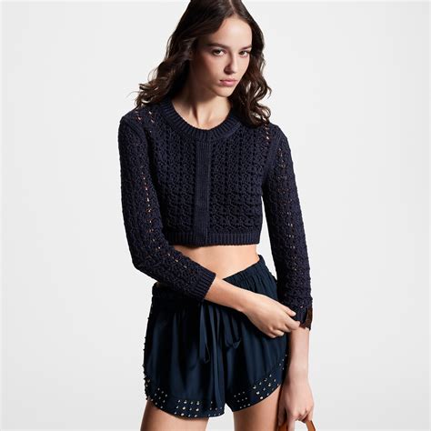 crochet louis vuitton|Products by Louis Vuitton: Crochet Knit Cropped Cardigan.